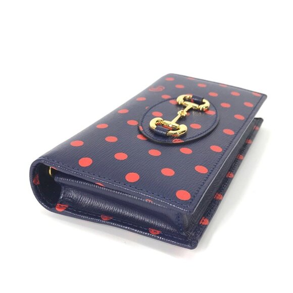 GUCCI Navy Horsebit Wallet - Picture 5 of 16